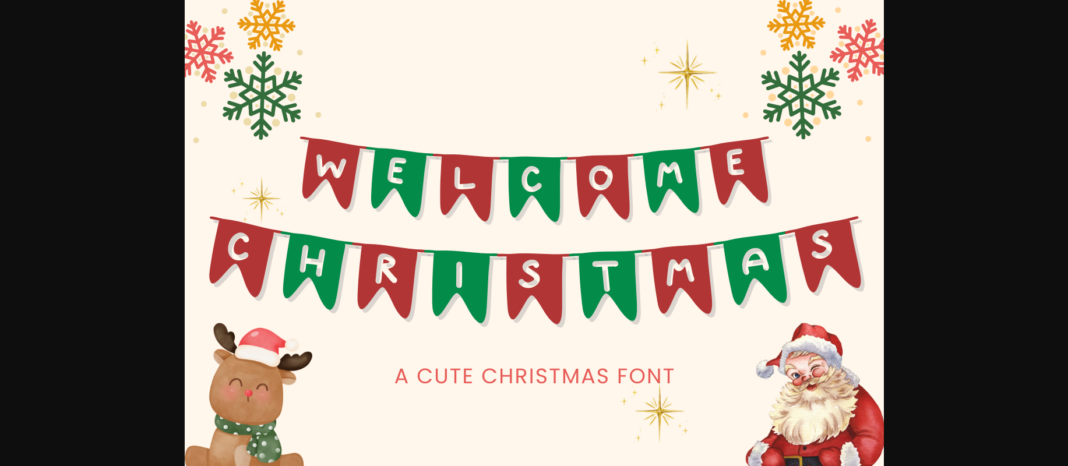 Welcome Christmas Font Poster 3