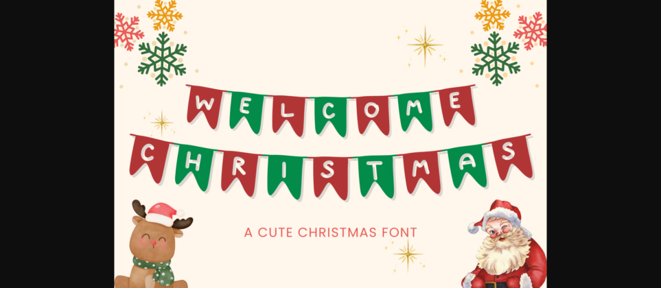 Welcome Christmas Font Poster 3