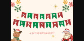 Welcome Christmas Font Poster 1