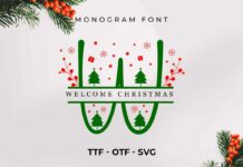 Welcome Christmas Monogram Font Poster 1