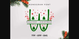 Welcome Christmas Monogram Font Poster 1