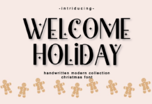 Welcome Holiday Font Poster 1