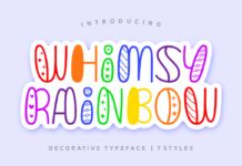 Whimsy Rainbow Font Poster 1