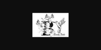 White Lily Flower Font Poster 1