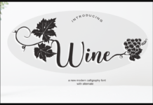 Wine Font Poster 1