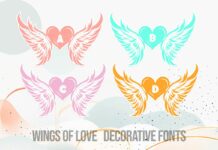 Wings of Love Font Poster 1