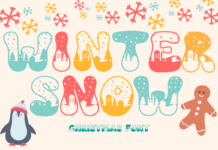 Winter Snow Font Poster 1
