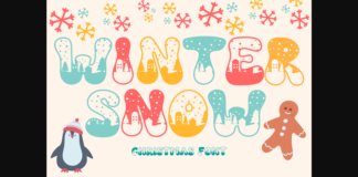 Winter Snow Font Poster 1