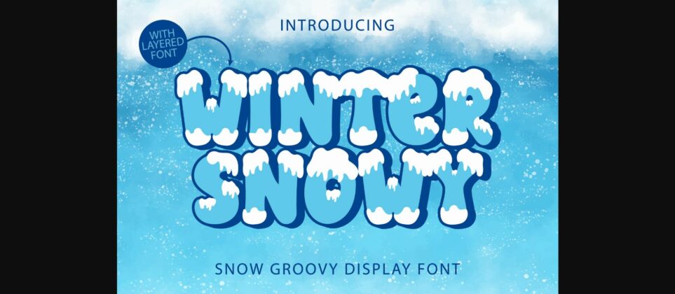 Winter Snowy Font Poster 3