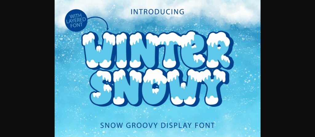 Winter Snowy Font Poster 1