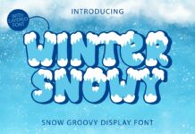 Winter Snowy Font Poster 1