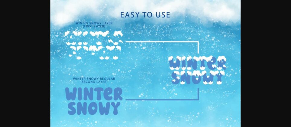 Winter Snowy Font Poster 4