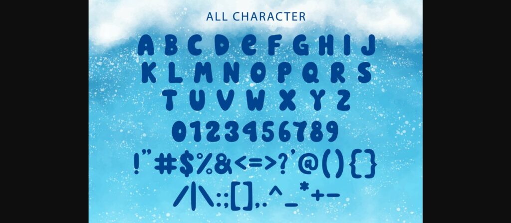 Winter Snowy Font Poster 8