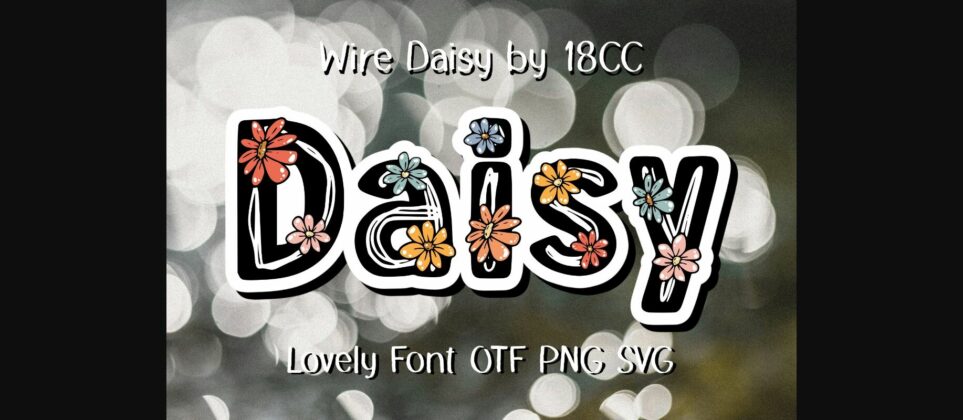 Wire Daisy Font Poster 3
