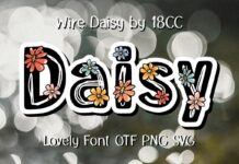 Wire Daisy Font Poster 1