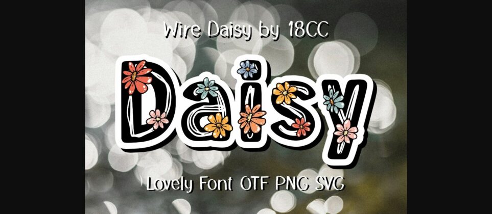 Wire Daisy Font Poster 1