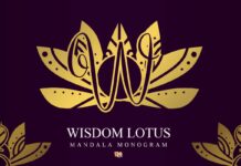 Wisdom Lotus Mandala Font Poster 1
