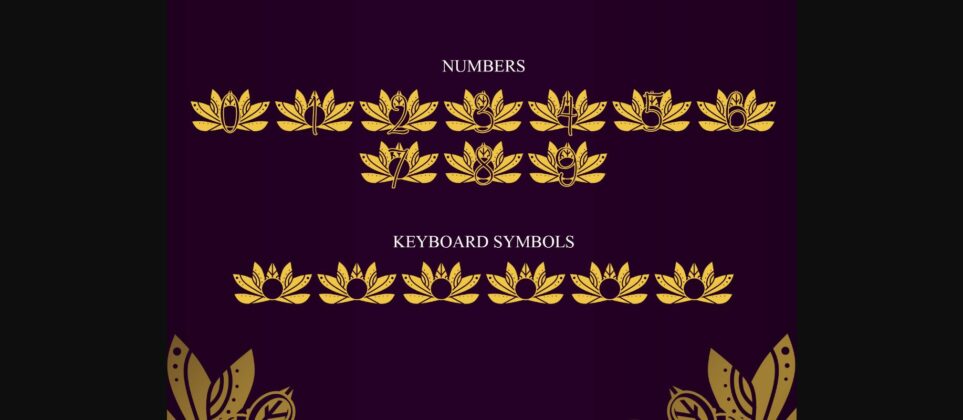 Wisdom Lotus Mandala Font Poster 7