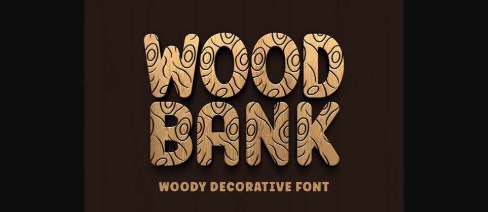 Wood Bank Font Poster 1