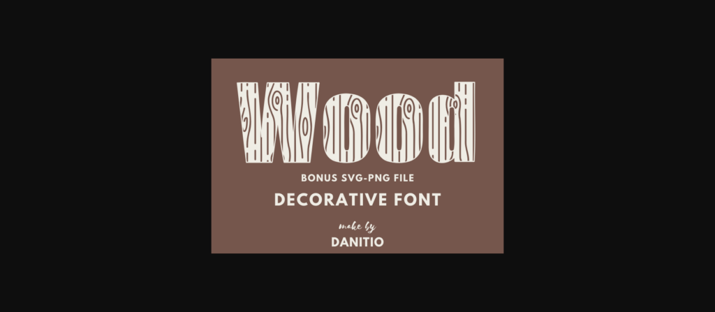 Wood Font Poster 3