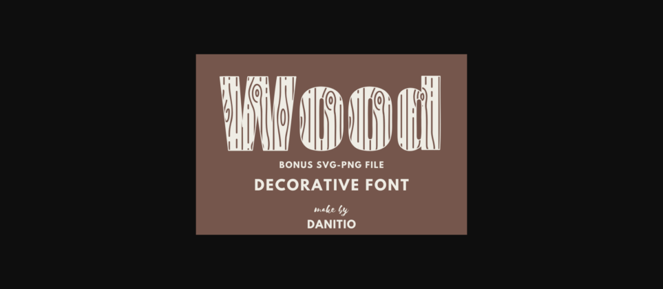 Wood Font Poster 1