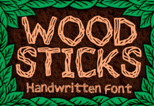 Wood Sticks Font Poster 1