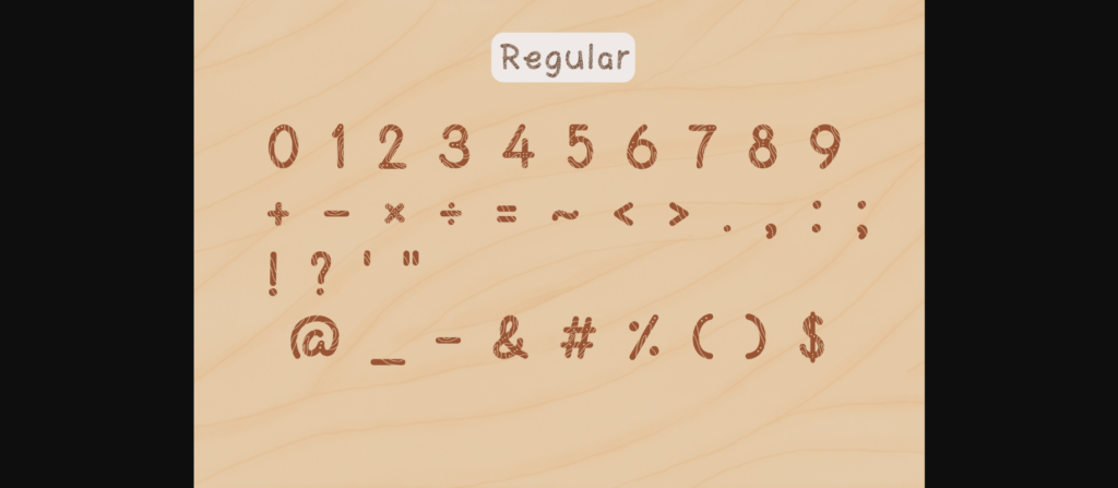 Wooden Font Poster 6