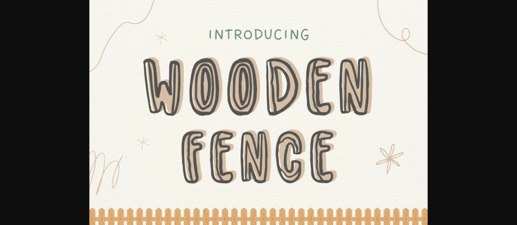 Wooden and Fence Font Poster 3