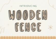 Wooden and Fence Font Poster 1