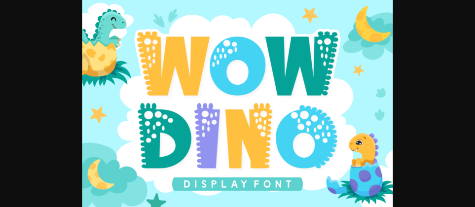 Wow Dino Font Poster 3
