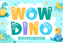 Wow Dino Font Poster 1