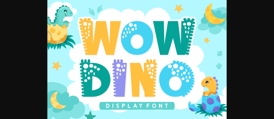 Wow Dino Font Poster 1