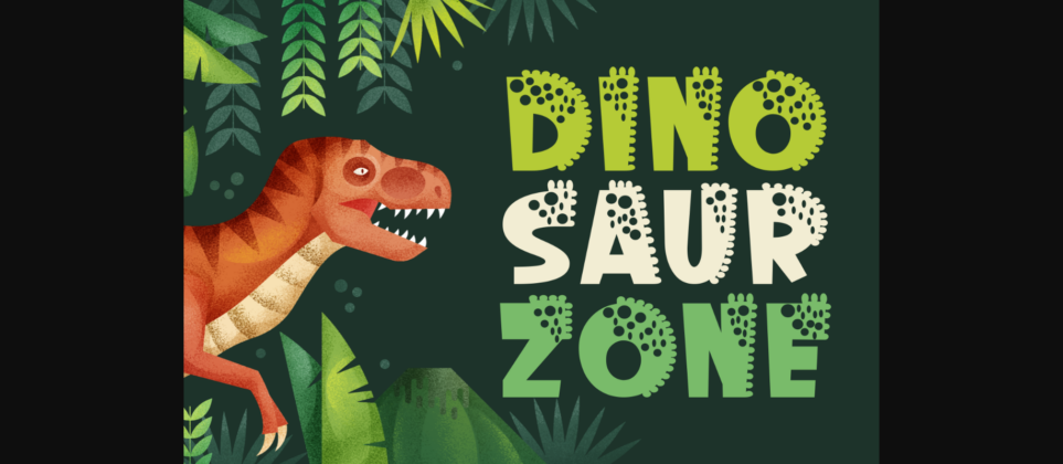 Wow Dino Font Poster 4