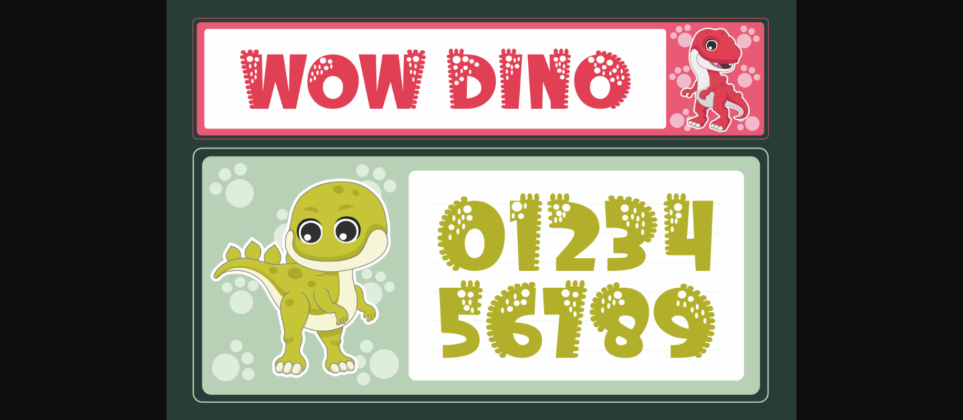 Wow Dino Font Poster 9