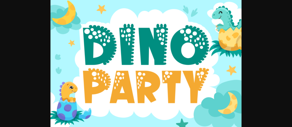 Wow Dino Font Poster 10