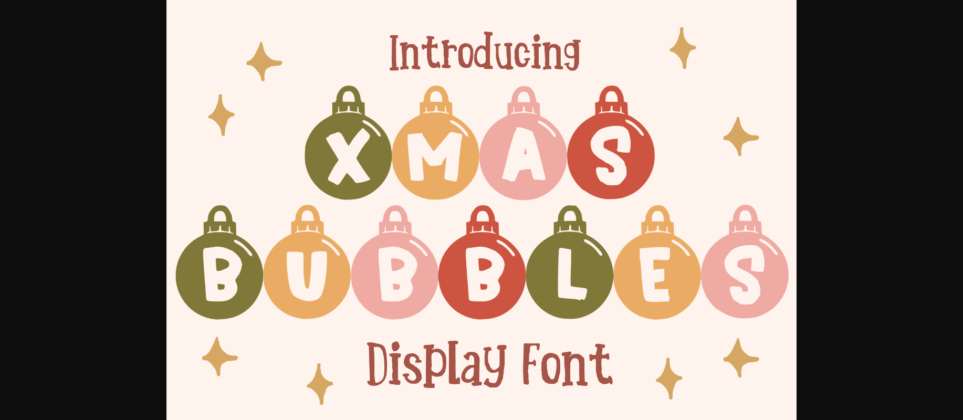 Xmas Bubbles Font Poster 1