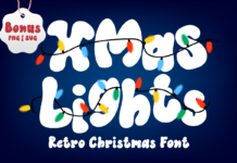 Xmas Lights Font Poster 1