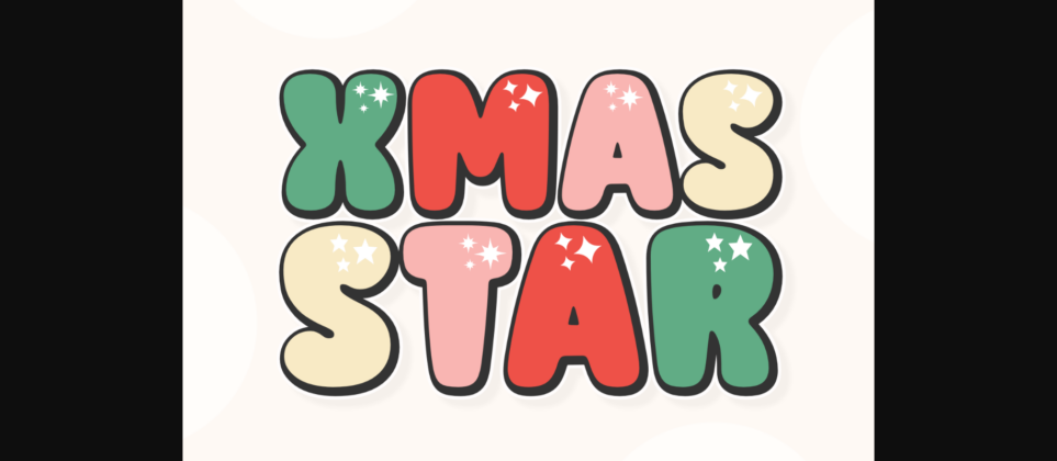 Xmas Star Font Poster 3