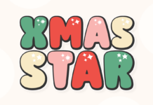 Xmas Star Font Poster 1