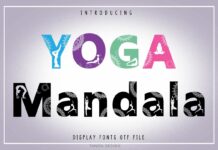 Yoga Mandala Font Poster 1