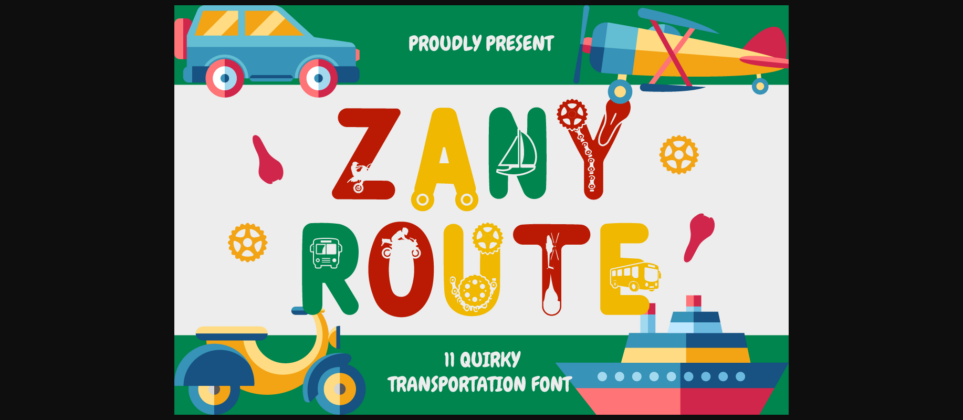 Zany Route Font Poster 3