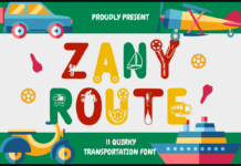 Zany Route Font Poster 1