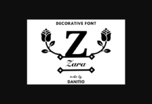 Zara Monogram Font Poster 1