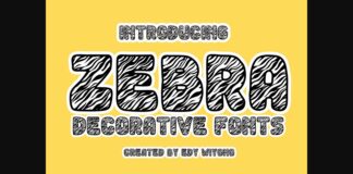 Zebra Font Poster 1