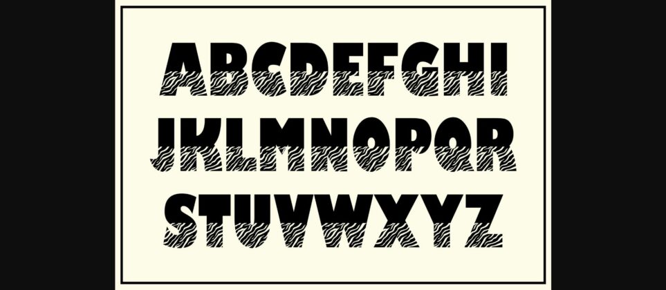 Zebra Font Poster 4