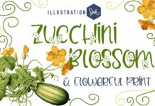 Zucchini Blossoms Font Poster 1