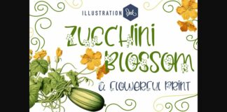 Zucchini Blossoms Font Poster 1