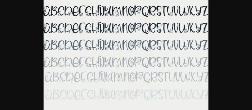Zucchini Blossoms Font Poster 7