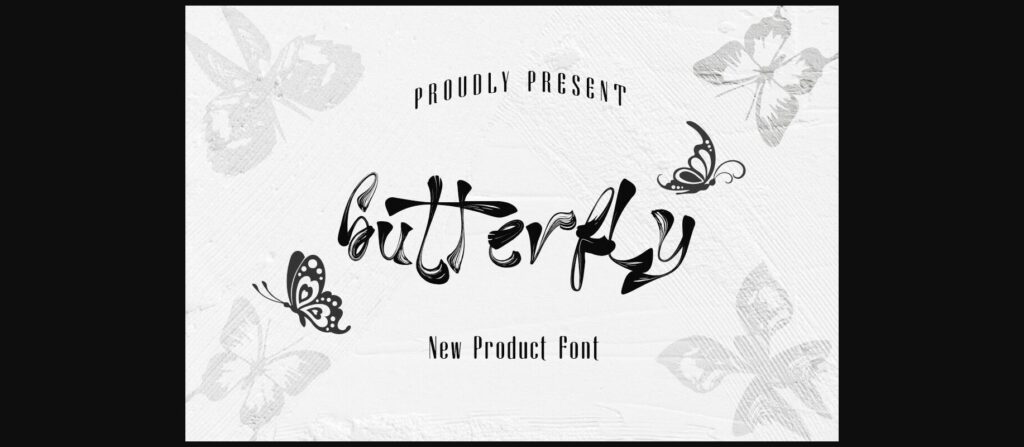 Butterfly Font Poster 3