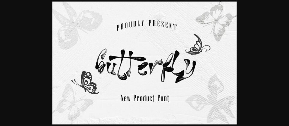 Butterfly Font Poster 3